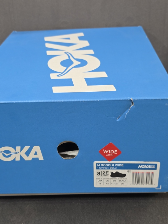 HOKA Men\'s Black Bondi 8 Size 8 Wide